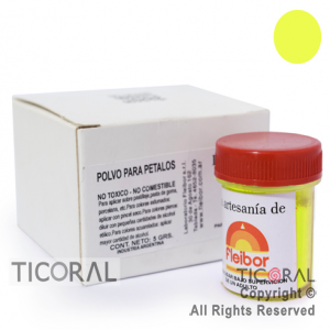 POLVO PARA PETALOS FLEIBOR FLUO POLVO AMARILLO 5GR x 4